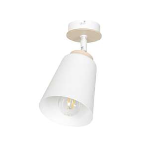 Emibig Atlas 724/1 plafon lampa sufitowa 1x15W E27 drewno/biały