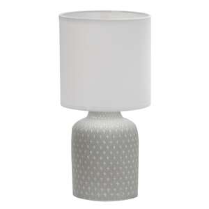 Candellux Iner 41-79886 lampa stołowa lampka 1x40W E14 szary/biały