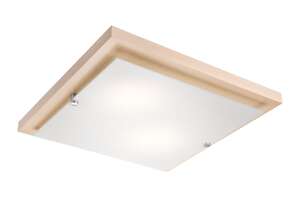 Lamkur Pedro 27050 plafon lampa sufitowa 2x60W E27 drewniany/biały