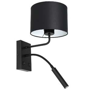 Luminex Arden 3468 kinkiet lampa ścienna 2x8W+60W G9+E27 czarny/biały