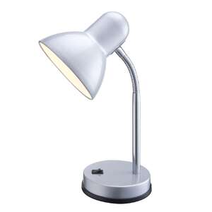 Lampa stołowa lampka Globo Basic 1x40W E27 srebrna 2487