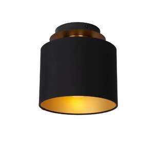 Lucide Fudral 74115/01/30 plafon lampa sufitowa 1x10W E27 czarny/złoty