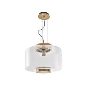 Azzardo Sorel AZ3343 lampa wisząca zwis 1x40W E27 transparentny/brązowy
