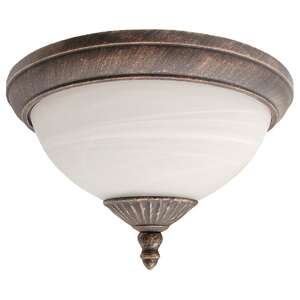 Plafon zewnętrzny lampa sufitowa Rabalux Madrid 2x40W E27 IP43 antyczny złoty/biały  8377