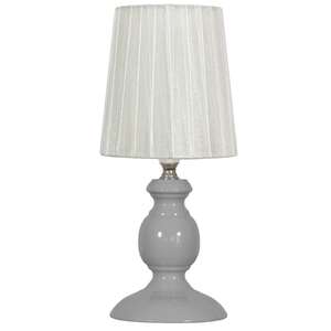 Candellux Alette 41-64097 lampa stołowa lampka 1x40W E14 szary/biały