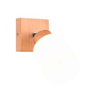 Trio Rl Assam R81111030 kinkiet lampa ścienna 1x25W E14 drewniany/biały