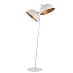 Sigma Sfera 50334 lampa stojąca podłogowa 2x60W E27 biała/miedziana