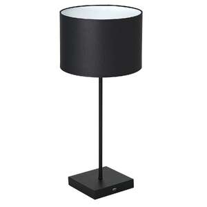 Luminex USB 908 lampa stołowa lampka 1x60W E27 czarny/biały