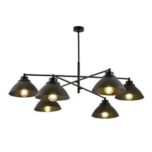 Emibig Maverick 1211/6 plafon lampa sufitowa 6x15W E27 czarny