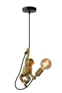 Lucide Chimp 10402/01/30 lampa wisząca zwis 1x60W E27 czarna  - wysyłka w 24h
