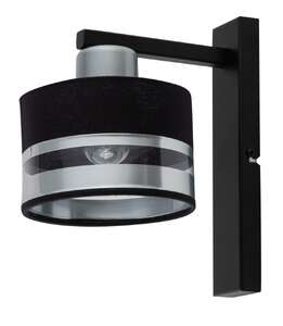 Sigma Pro 32154 kinkiet lampa ścienna 1x60W E27 czarna/srebrna