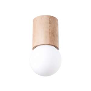 Sollux Boomo SL.1191 plafon lampa sufitowa spot 1x10W G9 biały/drewno