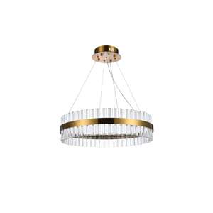 Azzardo Francesca AZ5261 lampa wisząca zwis 1x37W LED mosiądz/transparentna - Negocjuj cenę - wysyłka w 24h