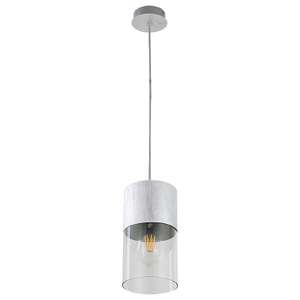 Rabalux Zelkova 3154 lampa wisząca zwis 2x40W E27 transparentna/aluminium szczotkowane