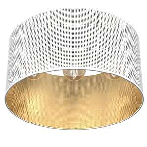 Luminex Loft 5261 plafon lampa sufitowa 3x60W E27 biały/złoty