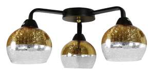 Candellux Cromina 98-57273 plafon lampa sufitowa 3x60W E27 czarny / złoty