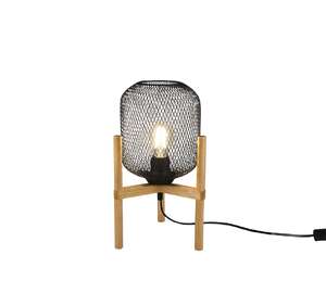 Trio RL Calimero R50561032 lampa stołowa lampka 1x40W E27 czarna/drewniana