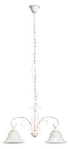 Lampa wisząca Rabalux Katherine 2x60W E27 antyczny biały 7189