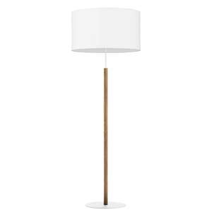 TK Lighting Deva White 5216 lampa podłogowa stojąca skandynawska z materiałowym kloszem 1x15W E27 biały/sosna