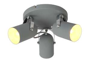 Plafon lampa sufitowa spot Candellux Gray 3x40W E14 szary 98-66503