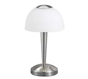 Trio Ventura 529990107 lampka stołowa lampa 1x4W LED 3000K nikiel mat / biały