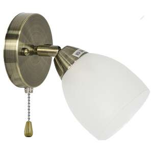 Elem Mars 8417/1 21QG kinkiet lampa ścienna 1x40W E14 mosiądz/biały