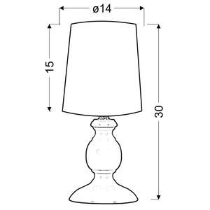 Candellux Spinel 41-64110 lampa stołowa lampka 1x40W E14 kremowy/brązowy