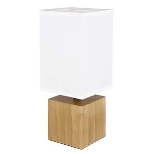 Globo Valentino 21628W lampa stołowa lampka 1x7W E27 drewno/biała