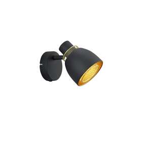 Trio RL Punch R80811032 reflektor plafon lampa sufitowa spot 1x10W E14 czarny/złoty