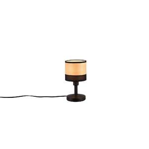 Trio Bolzano R51661032 lampa stołowa lampka elegancka klosz 1x10W E14 czarna/drewniana