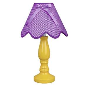 Candellux Lola 41-84378 lampa stołowa lampka 1x40W E14 żółty/fioletowy