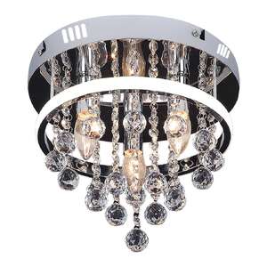 Rabalux Pallas 2236 plafon lampa sufitowa 1x20W LED 3X40W E14 4000K biały/chrom