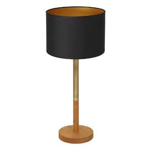 Luminex Table lamps 3805 Lampa stołowa lampka 1x60W E27 czarny/naturalny/złoty