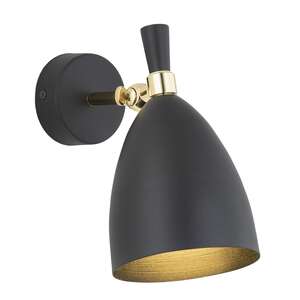 Argon Charlotte 4701 kinkiet lampa ścienna 1x15W E27 czarny/mosiądz