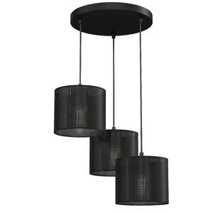 Luminex Loft 5240 lampa wisząca zwis 3x60W E27 czarna 