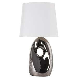 Candellux Hierro 41-79909 lampa stołowa lampka 1x60W E27 chrom/biały