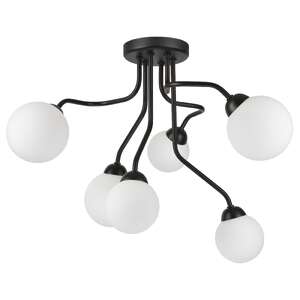 Lamkur Holly 44736 plafon lampa sufitowa 6x5W G9 czarny/biały