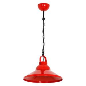 Lampa wisząca Luminex Iron Red 6180 lampa sufitowa 1x60W E27 czerwony / czarny