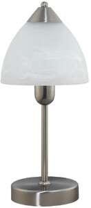 Lampa stołowa lampka Rabalux Tristan 1x40W E14 satynowy chrom/biały 7202