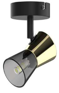 Zuma Line Cento CK220532-1BG kinkiet lampa ścienna 1x40W E14 czarny/złoty