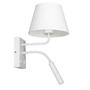 Luminex Arden 3437 kinkiet lampa ścienna 2x8W+60W G9+E27 biały
