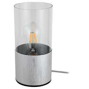 Rabalux Zelkova 3153 lampa stołowa lampka 1x40W E27 transparentna/aluminium szczotkowane