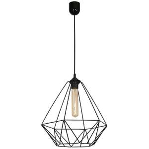 Lampa wisząca Luminex Basket New 8062 lampa druciana diament 1x60W E27 czarna