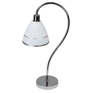 Candellux Elf 41-72627 lampa stołowa lampka 1x40W E14 chrom/biały