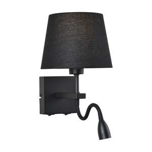 Italux Norte WL-1122-2-BL-BM-RO-BL kinkiet lampa ścienna 2x60W+3W E27 czarny/czarny