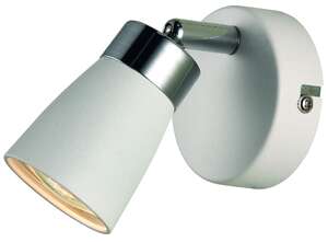 Lamkur Emily 34027 kinkiet lampa ścienna spot 1x50W GU10 biały/srebrny