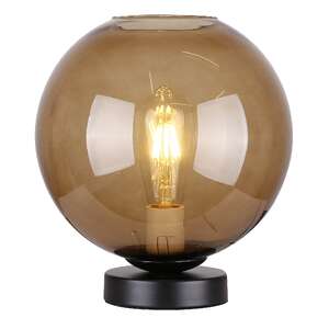 Candellux Globe 41-78285 lampa stołowa lampka 1x60W E27 brązowy/czarny