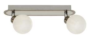 Candellux Alabaster 92-07018 plafon lampa sufitowa 2x40W G9 satyna / chrom