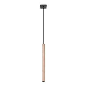 Sollux Pastelo SL.1266 lampa wisząca zwis nowoczesna drewniana sopel rurka tuba 1x8W G9 czarna/drewno