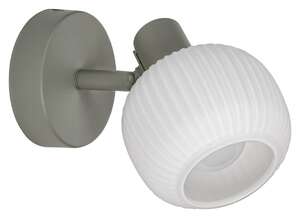 Rabalux Soraya 3966 kinkiet lampa ścienna 1x40W E14 popielaty/biały